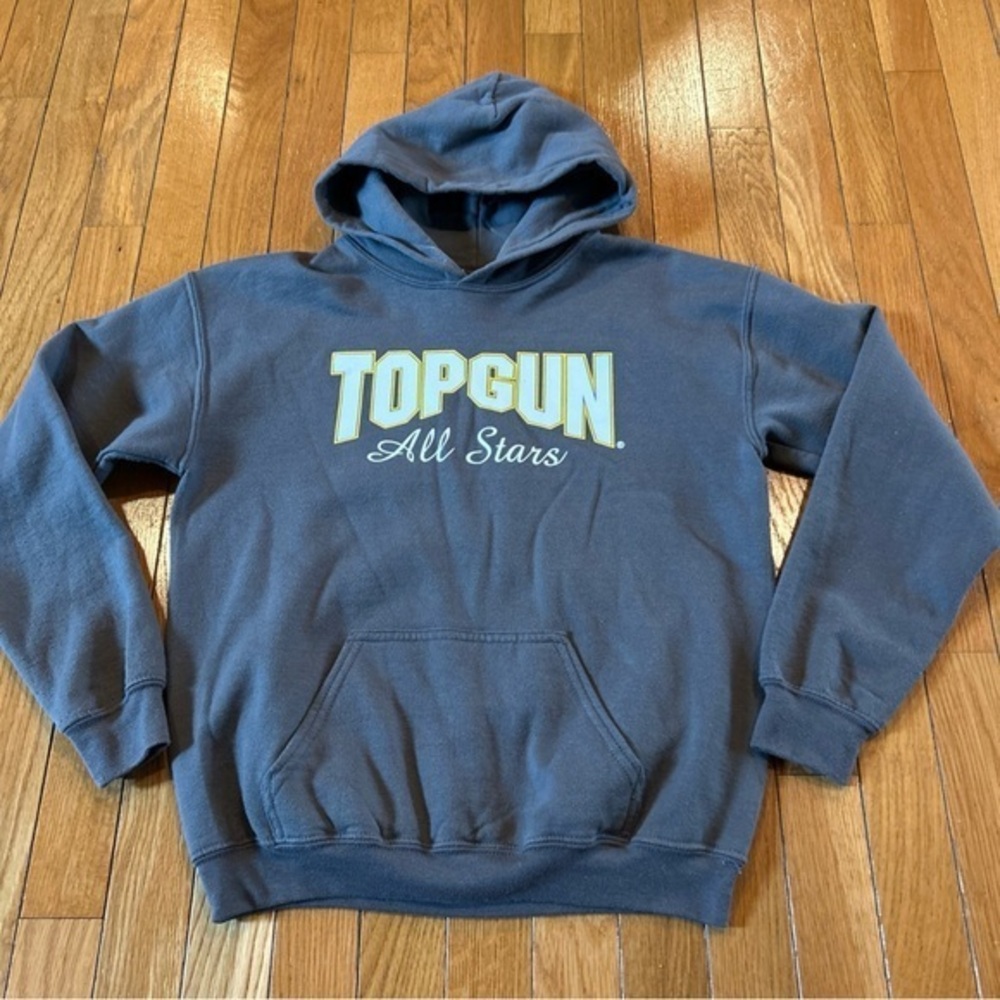 Gildan Gray Hoodie Sweatshirt with Ribbed Cuffs